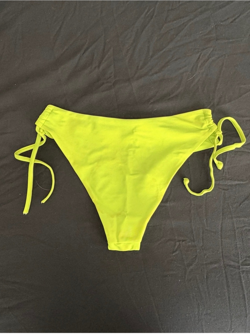 Sexy Neon Lime Side-Tie Bikini Bottom, size S/M